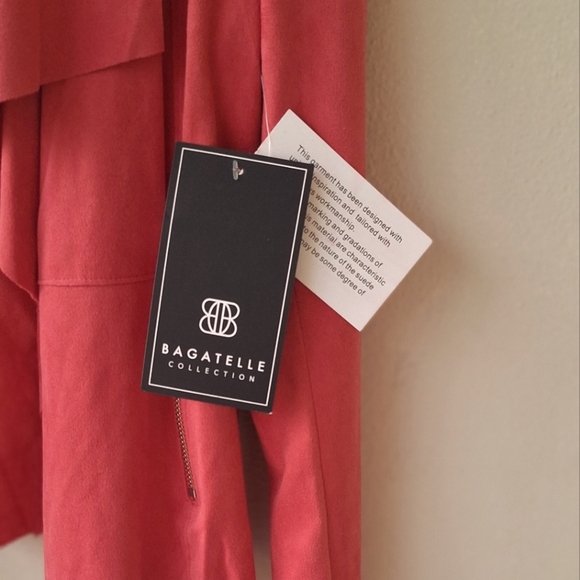 Bagatelle Collection Red Faux Leather Women's Jacket Size M NWT - Picture 6 of 10